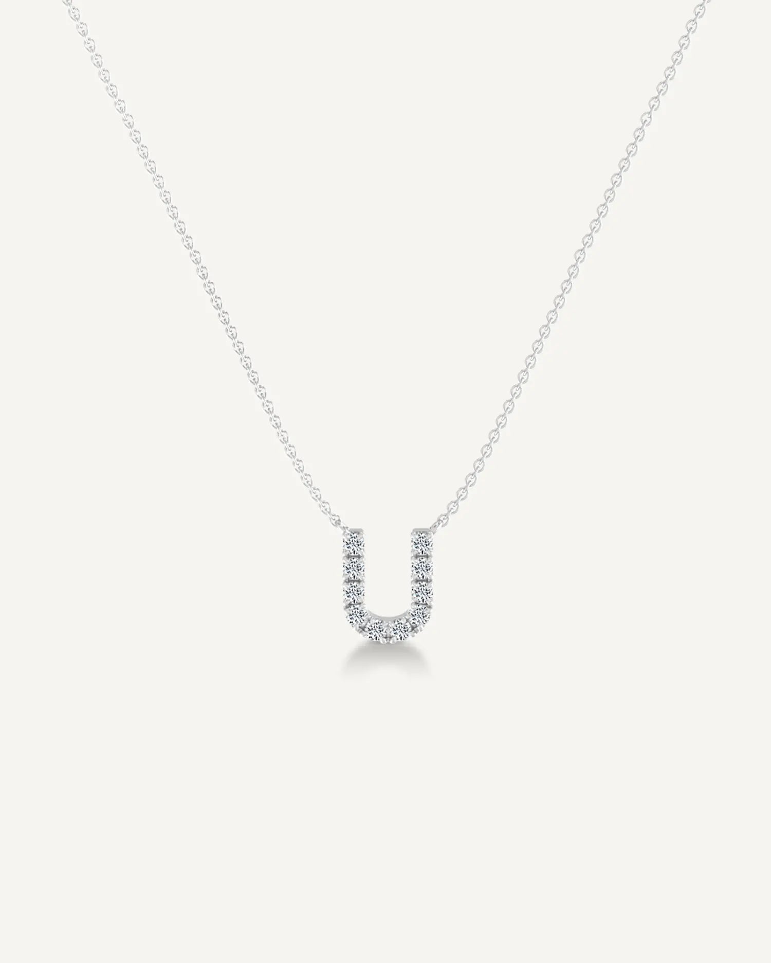 Alphabet U Diamond Pendant