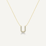 Alphabet U Diamond Pendant