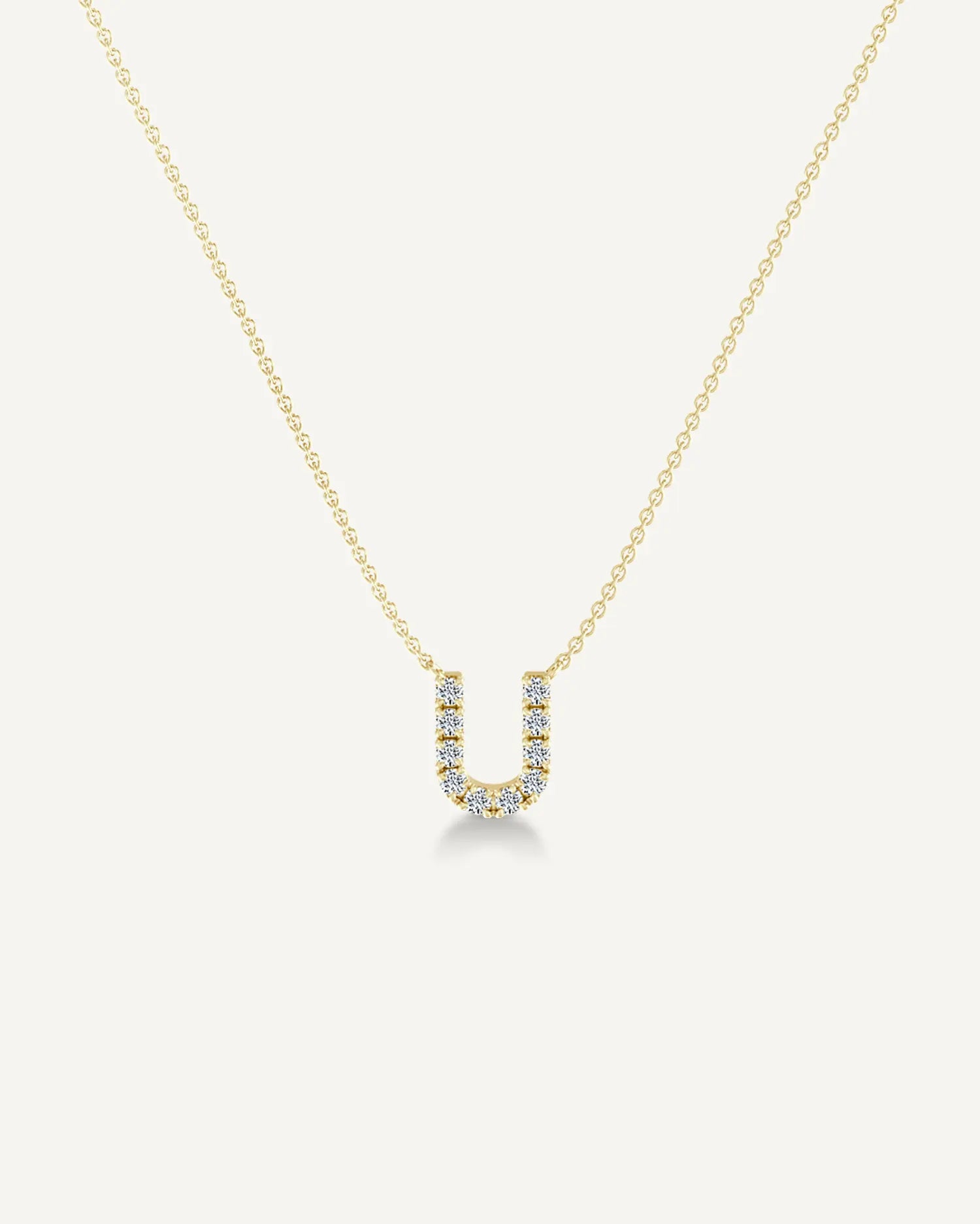 Alphabet U Diamond Pendant