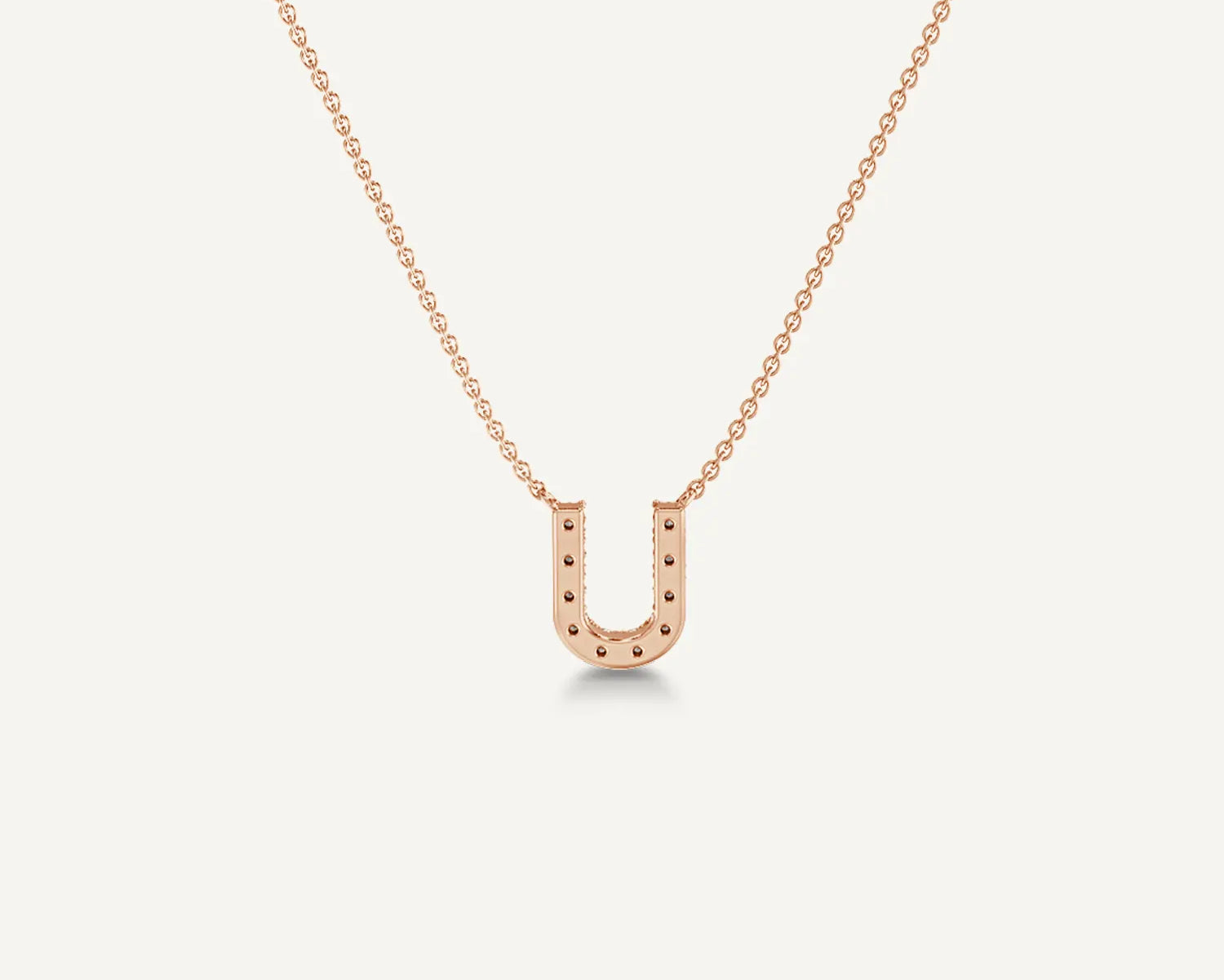 Alphabet U Diamond Pendant