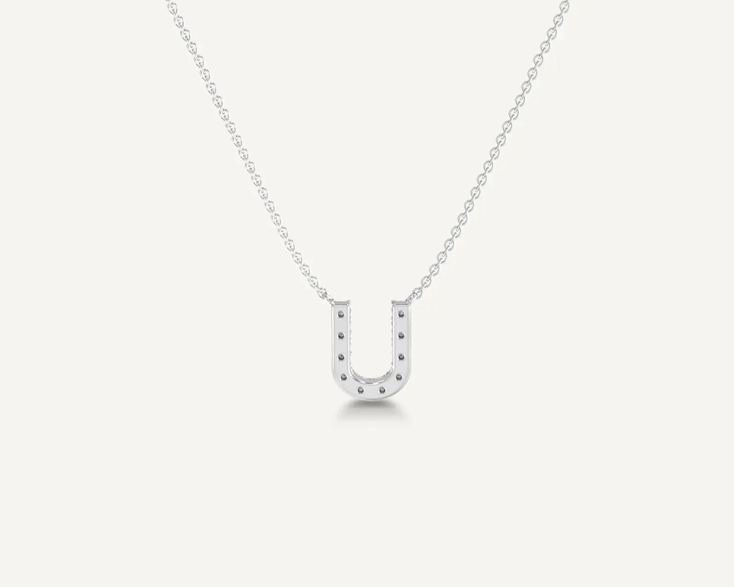 Alphabet U Diamond Pendant