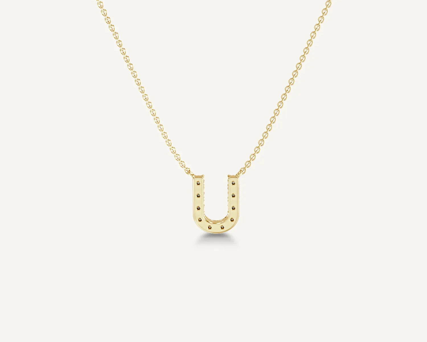 Alphabet U Diamond Pendant