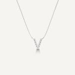 Alphabet V Diamond Pendant