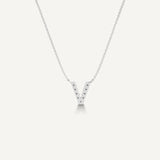 Alphabet V Diamond Pendant