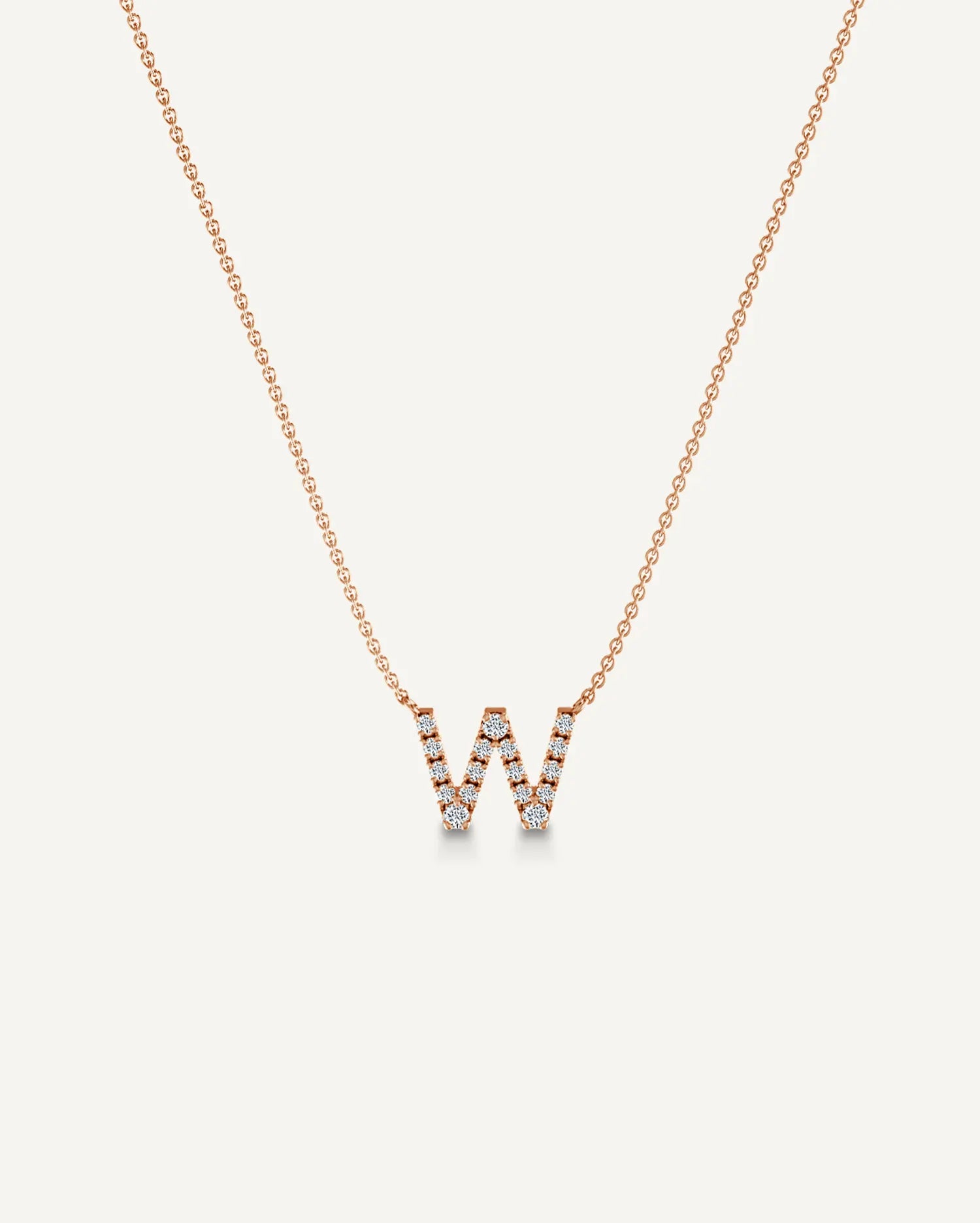 Alphabet W Diamond Pendant