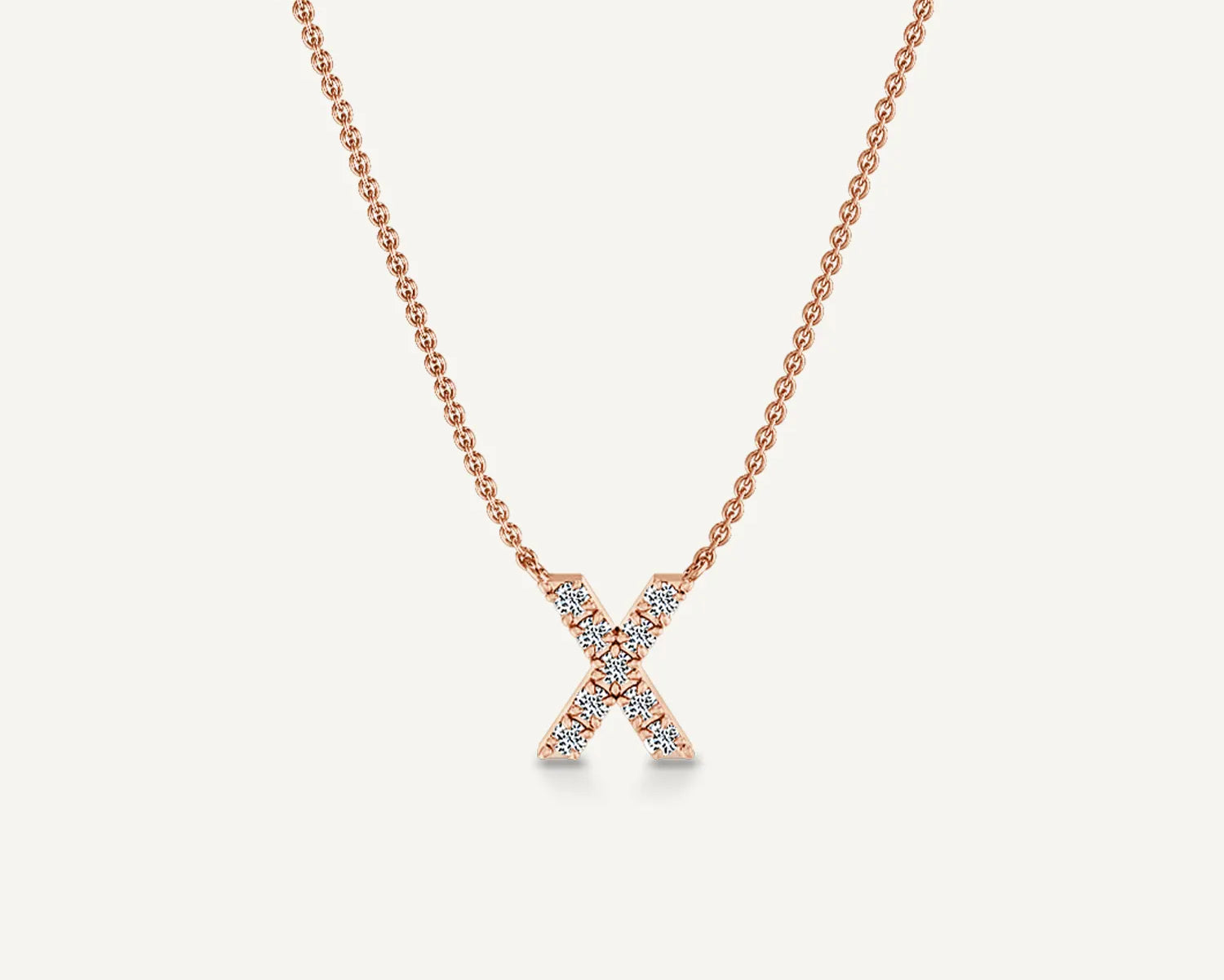 Alphabet X Diamond Pendant