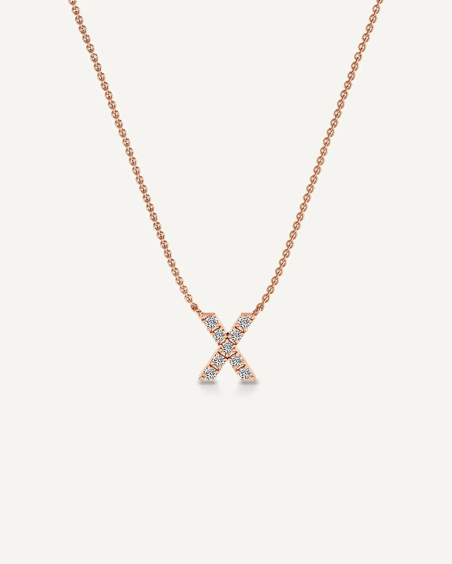 Alphabet X Diamond Pendant