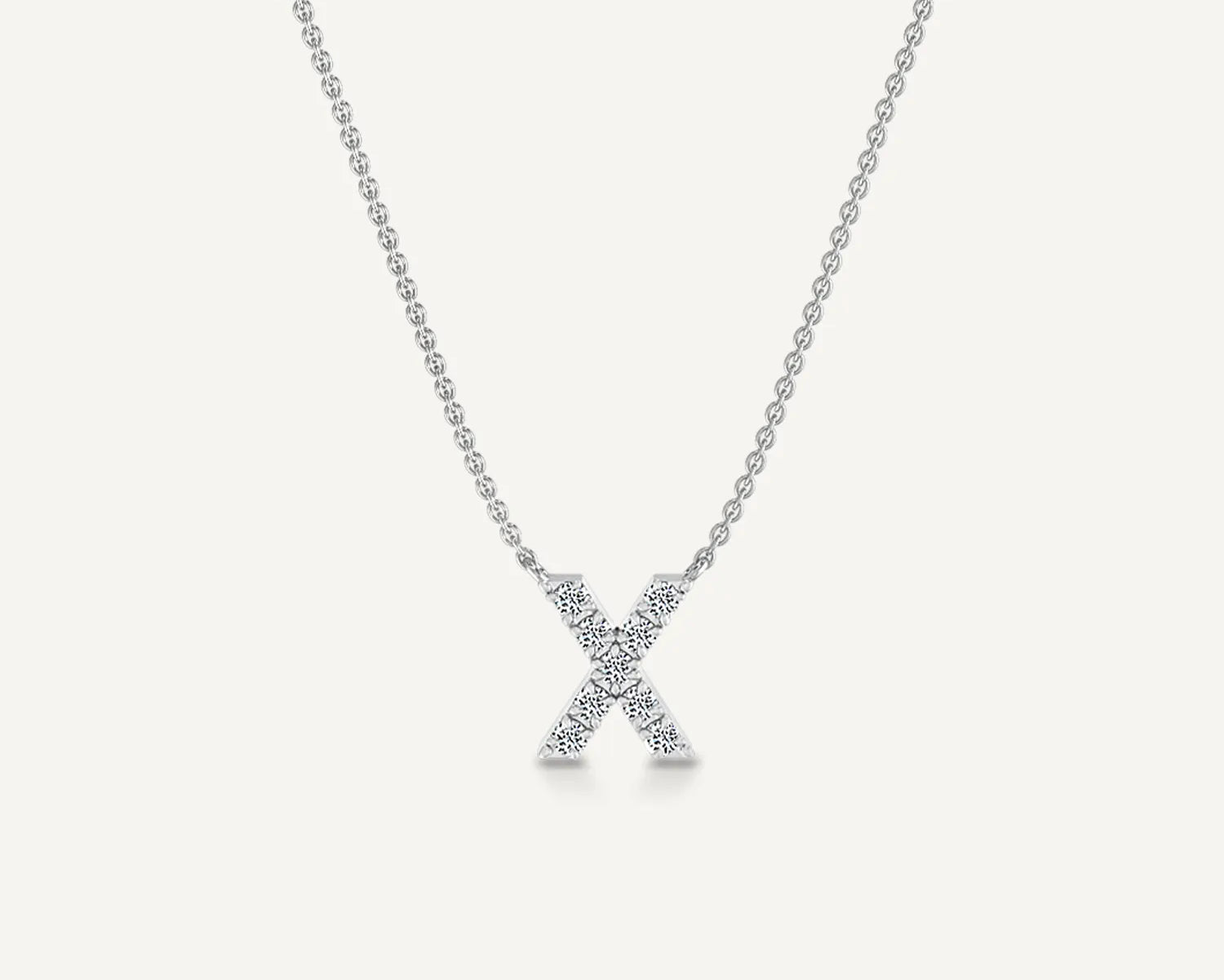 Alphabet X Diamond Pendant