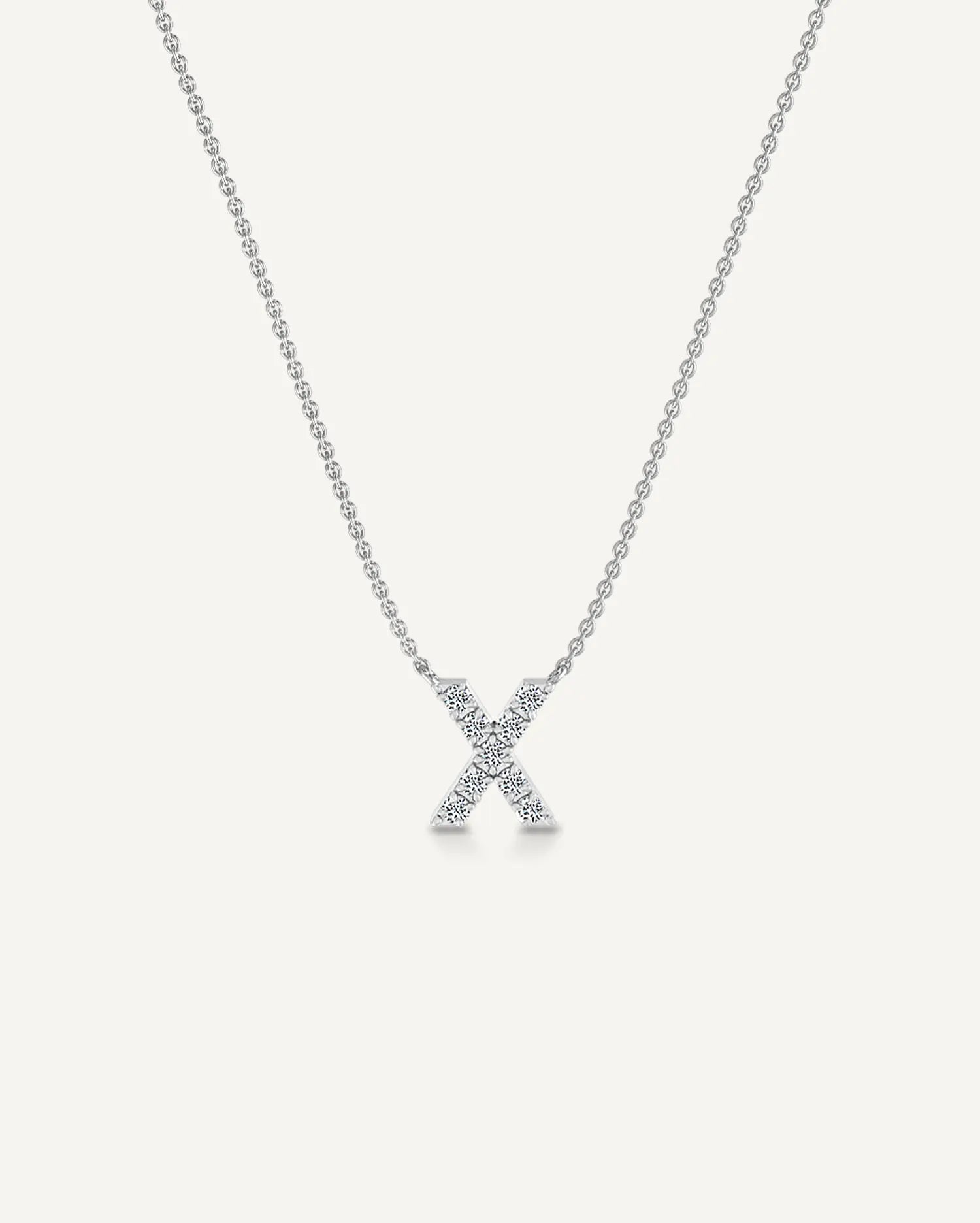 Alphabet X Diamond Pendant