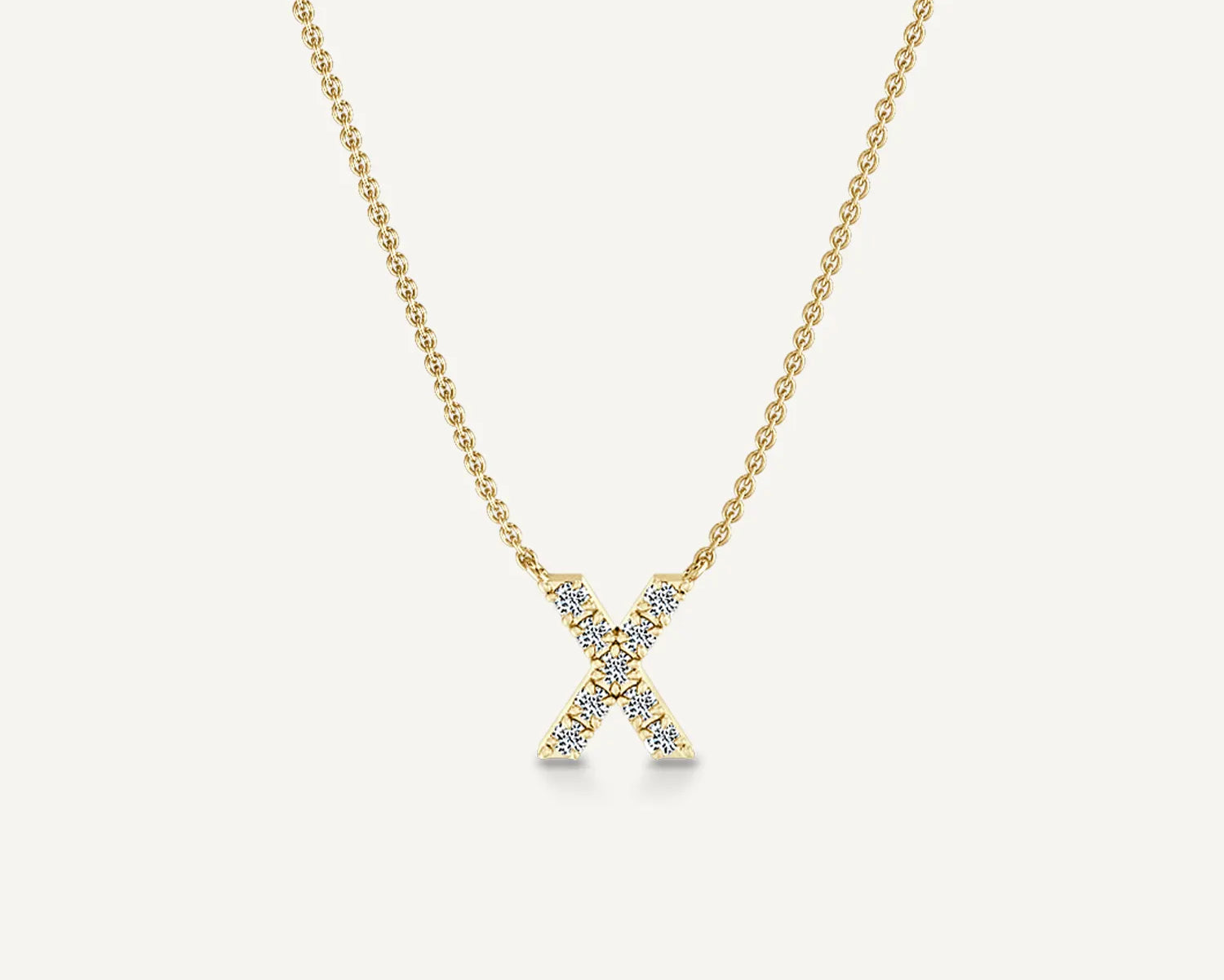 Alphabet X Diamond Pendant