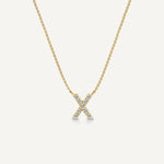 Alphabet X Diamond Pendant