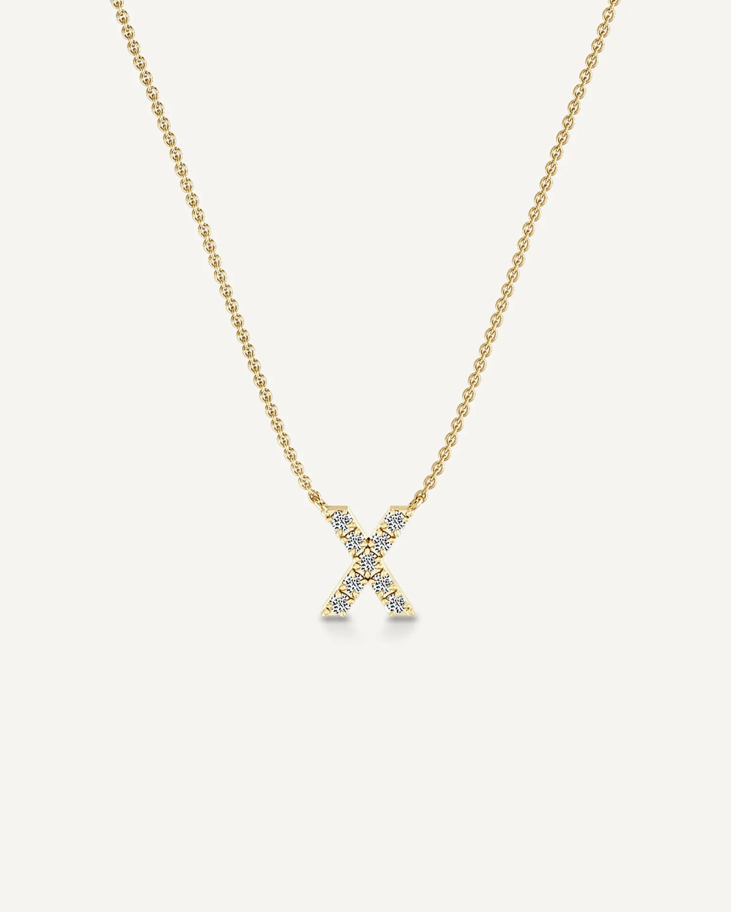 Alphabet X Diamond Pendant