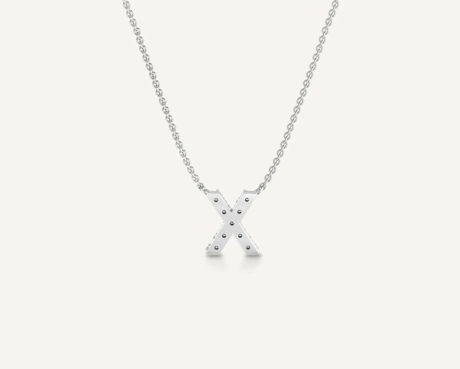 Alphabet X Diamond Pendant