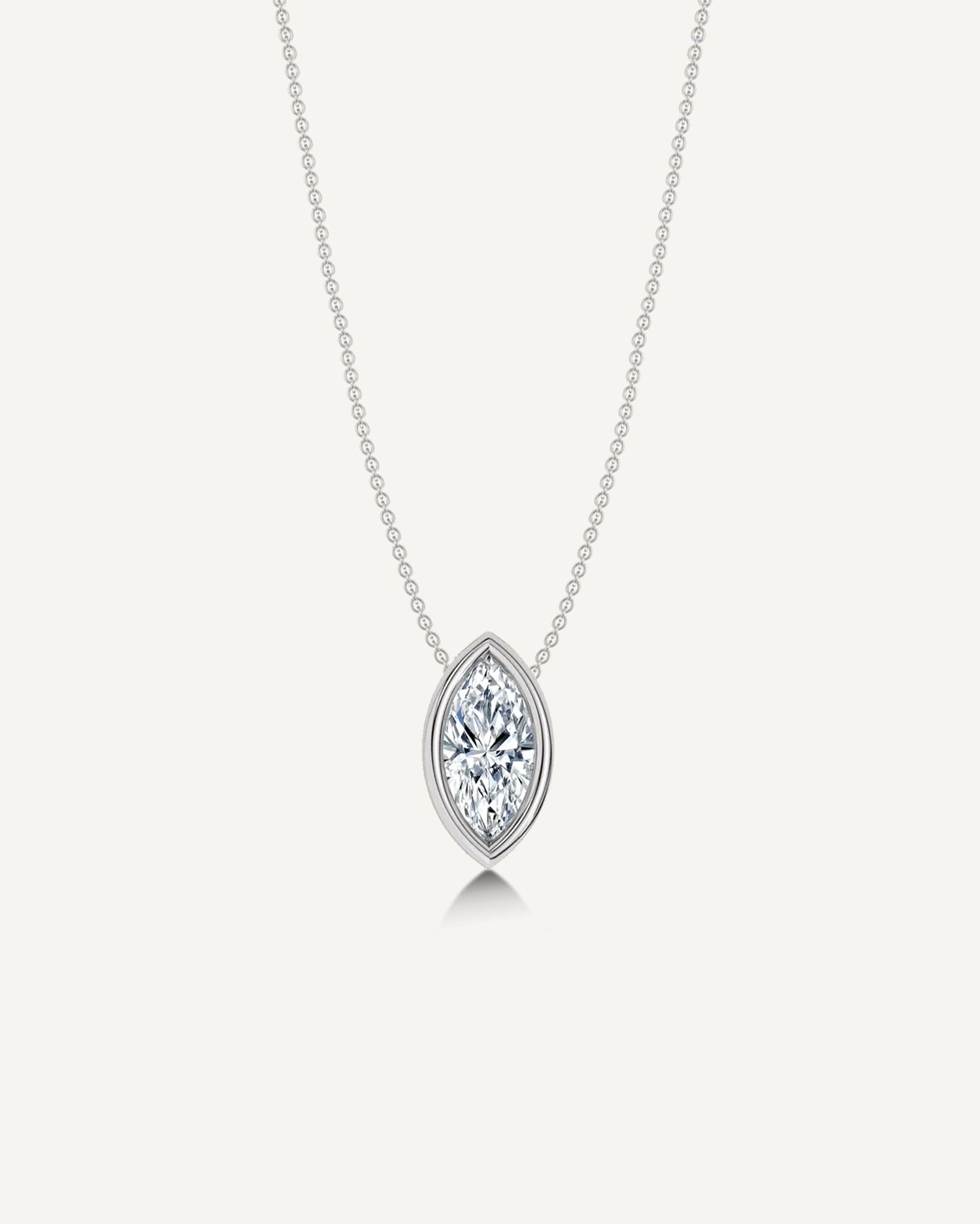 0.50CT Marquise Diamond Aura Solitaire Pendant