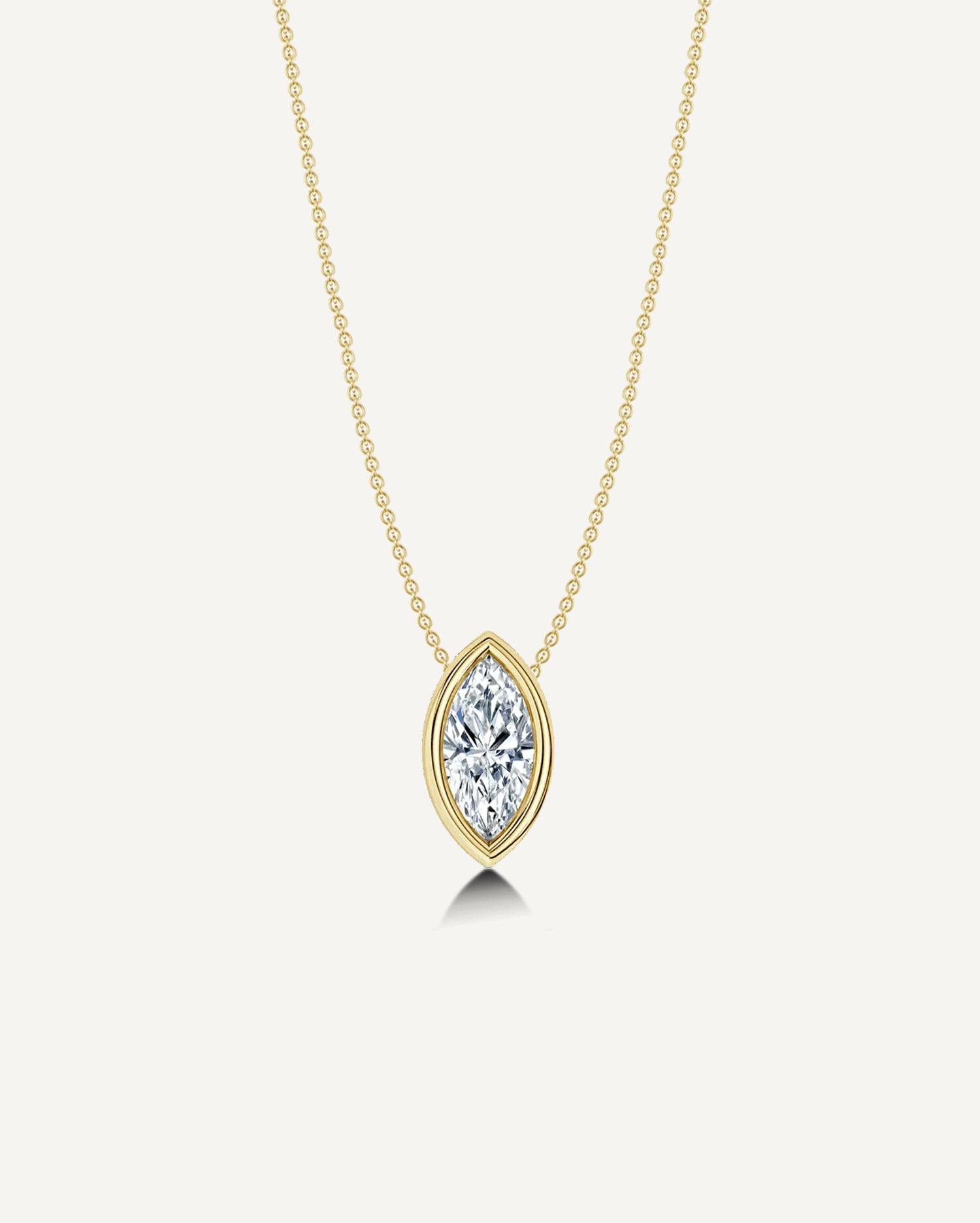 0.50CT Marquise Diamond Aura Solitaire Pendant