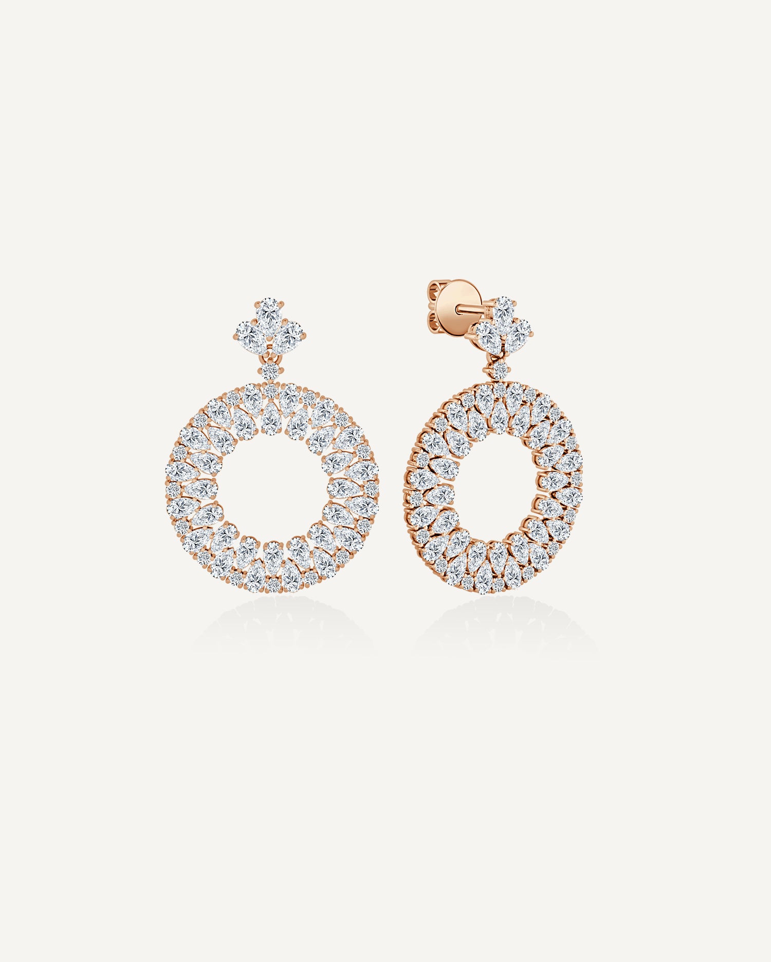 Diamond Circle of Life Earrings