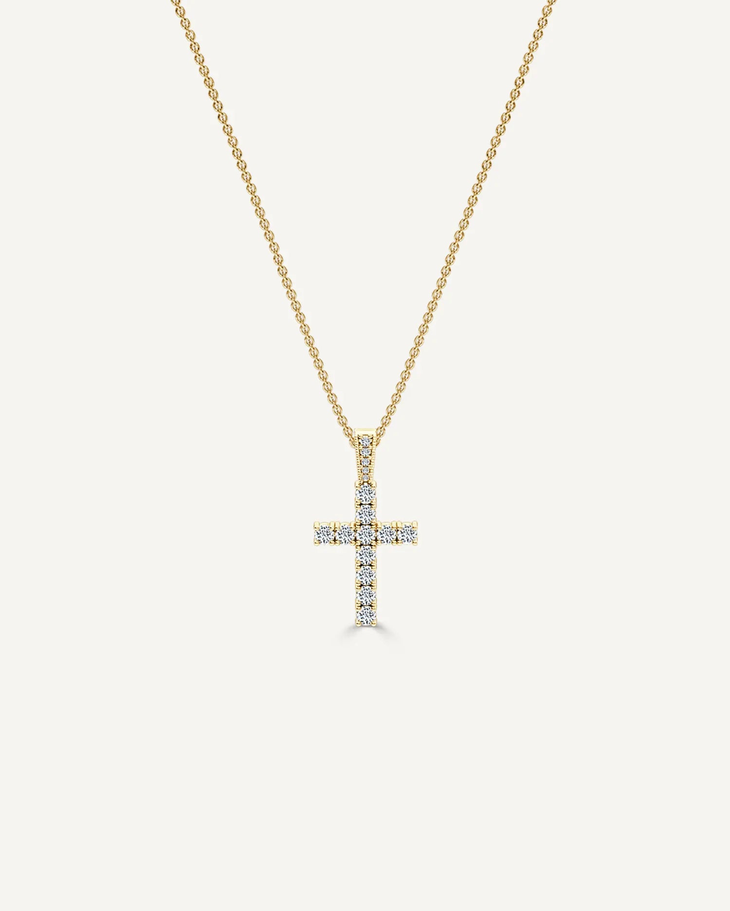 Gold Cross Pendant with Diamonds