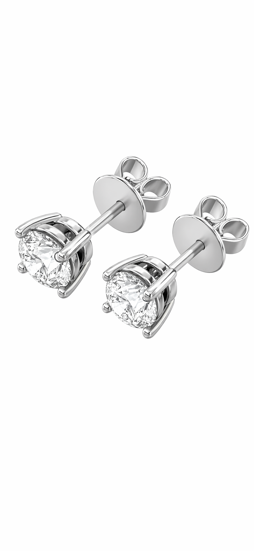 2.00 TDW Lab-Grown Diamond 14K Pushback Stud Earring