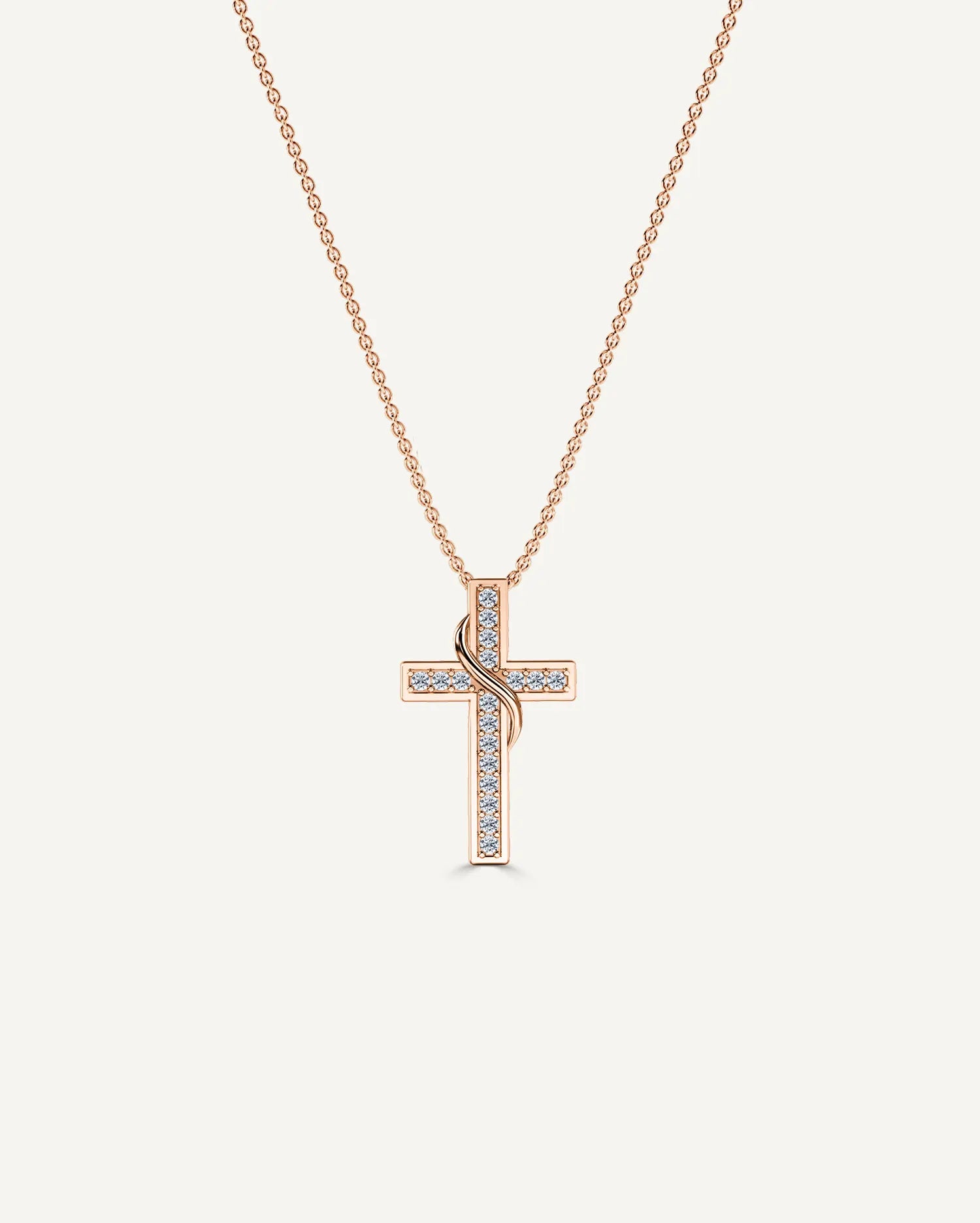 Intertwined Diamond Cross Pendant