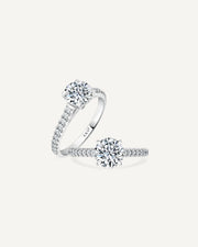 IGI Certified D/VS2 Lab-Created Round Lucia Ring
