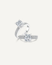 IGI Certified D/VS2 Lab-Created Cushion Lyra Ring