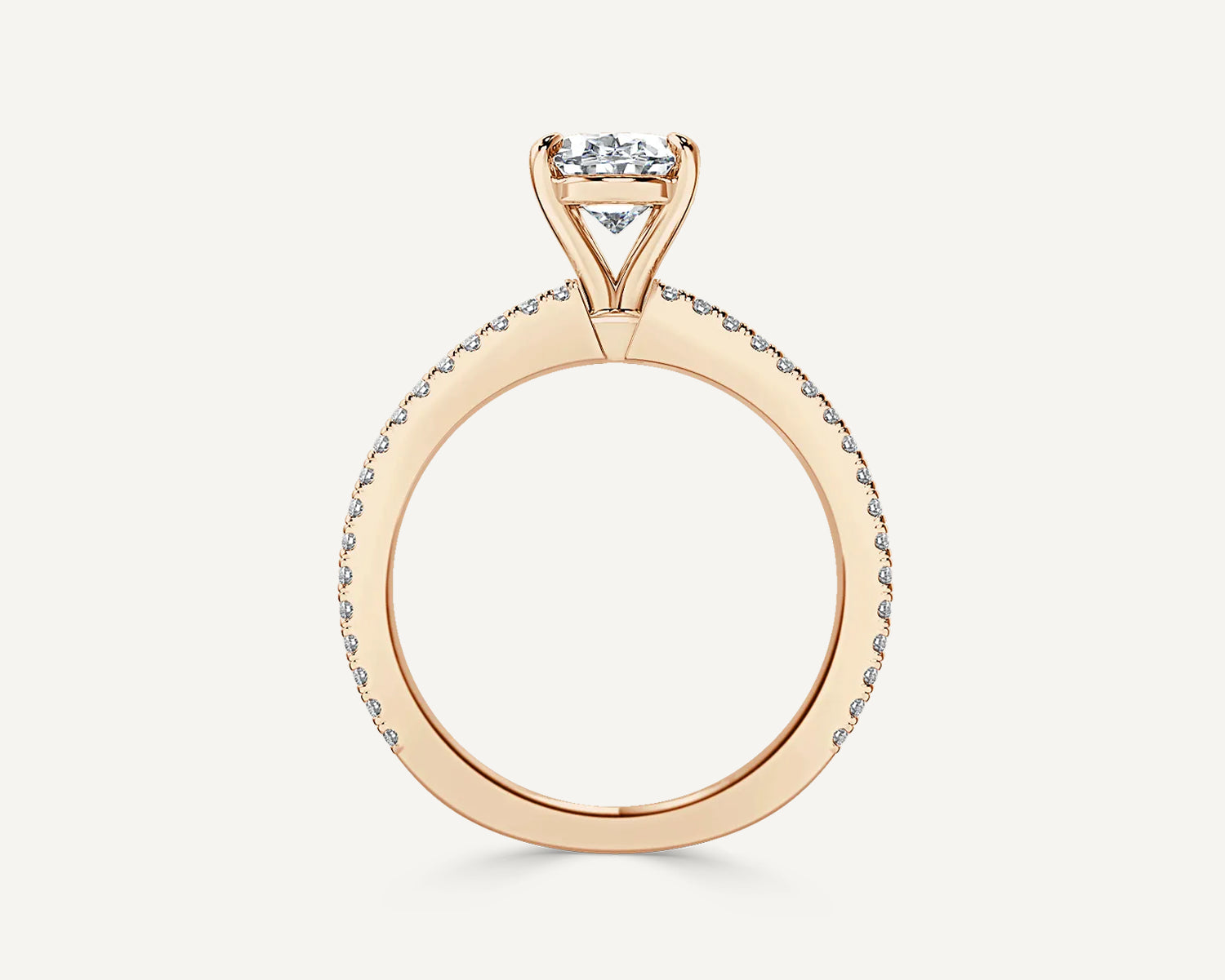 IGI Certified D/VS2 Lab-Created Oval Lyra Ring