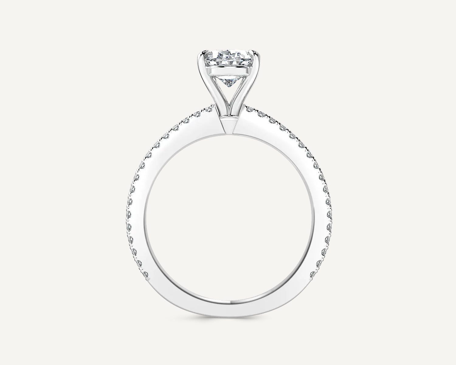 IGI Certified D/VS2 Lab-Created Oval Lyra Ring