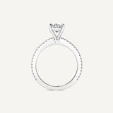 IGI Certified D/VS2 Lab-Created Oval Lyra Ring