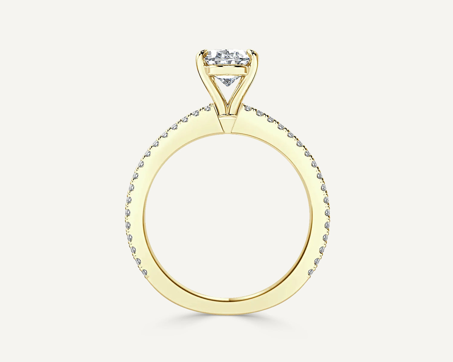 IGI Certified D/VS2 Lab-Created Oval Lyra Ring