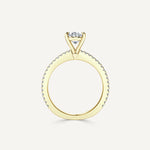 IGI Certified D/VS2 Lab-Created Oval Lyra Ring