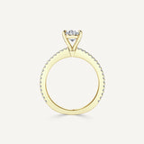 IGI Certified D/VS2 Lab-Created Oval Lyra Ring