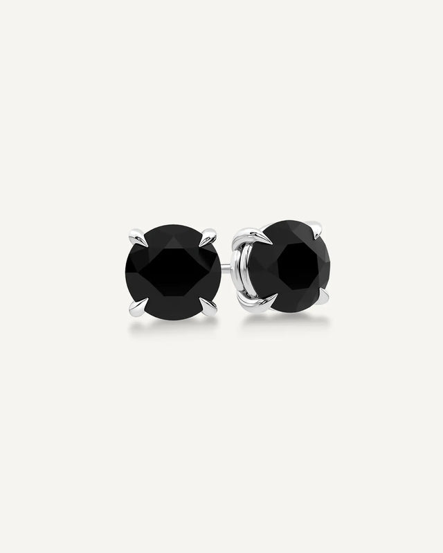 1.00CT TDW Natural Black Diamond Allure Stud Earrings
