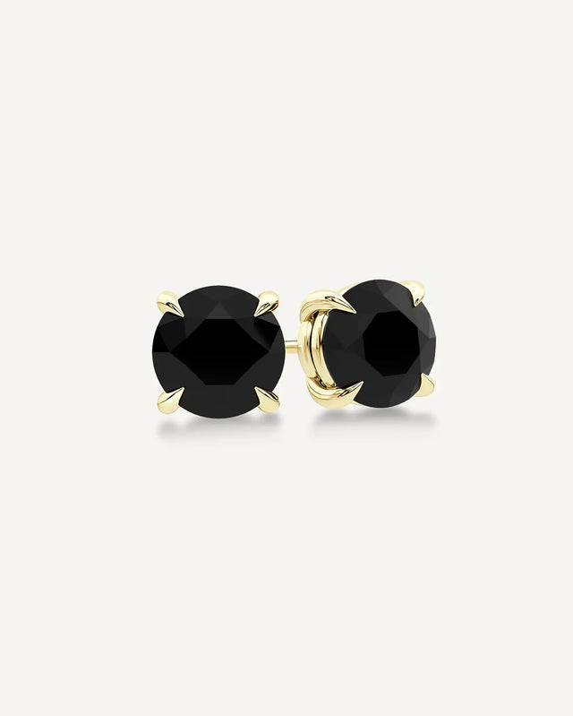 1.40CT TDW Natural Black Diamond Allure Stud Earrings