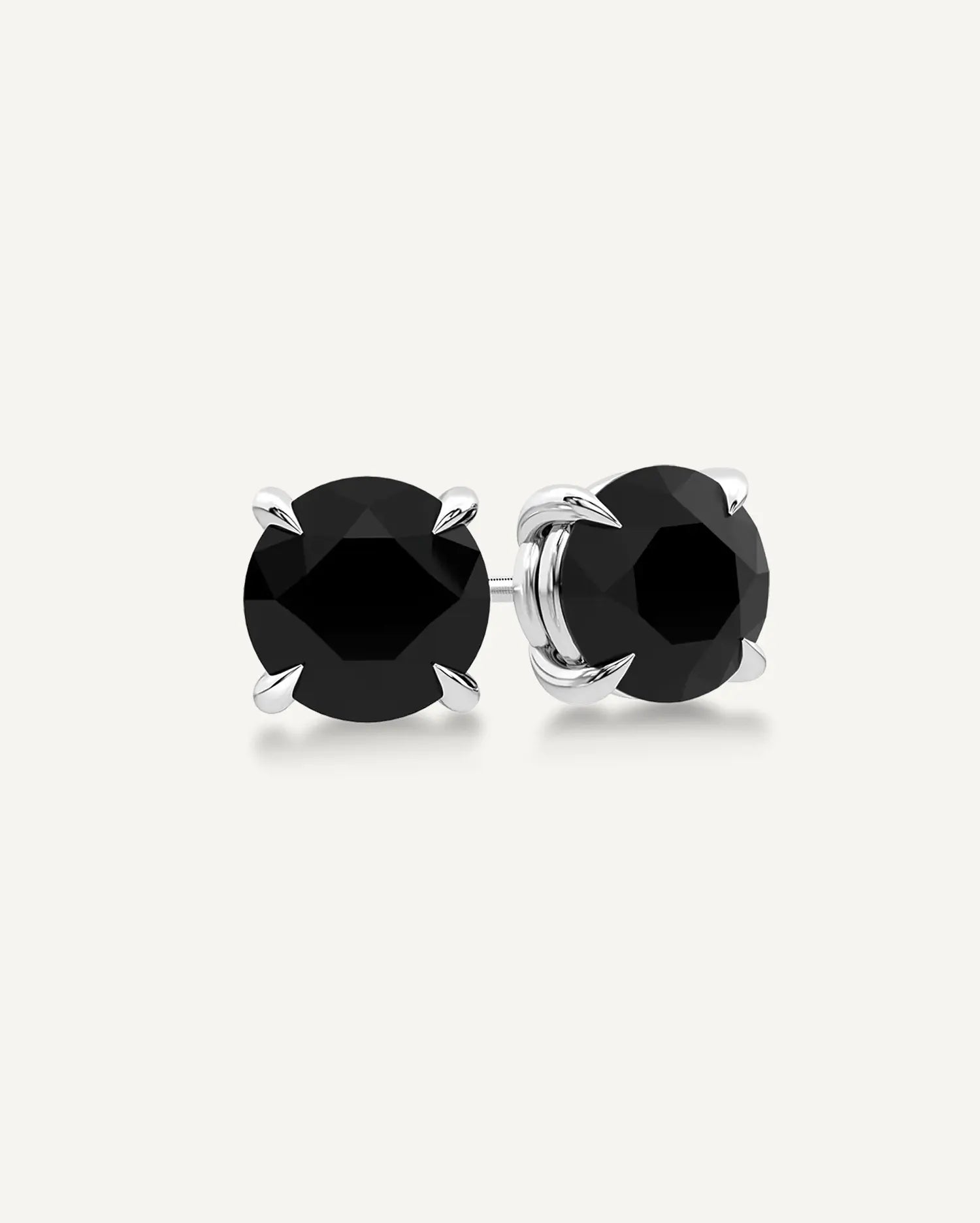 2.00CT TDW Natural Black Diamond Allure Stud Earrings