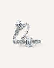 Emerald D/VS2 IGI Certified Lab-Created Nora Ring