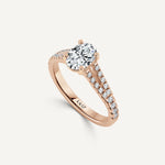 Oval D/VS2 IGI Certified Lab-Created Nora Ring