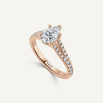 Pear D/VS2 IGI Certified Lab-Created Nora Ring