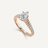 Pear D/VS2 IGI Certified Lab-Created Nora Ring