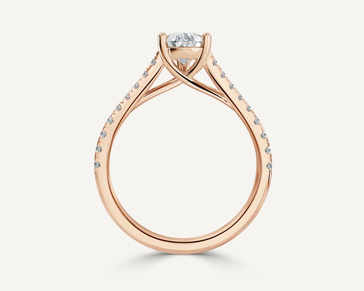 Pear D/VS2 IGI Certified Lab-Created Nora Ring