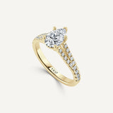 Pear D/VS2 IGI Certified Lab-Created Nora Ring