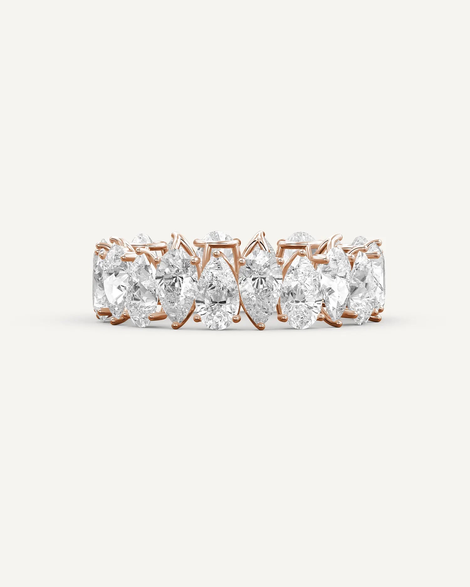 Pear all way around Lab Grown Diamond Eternity Band