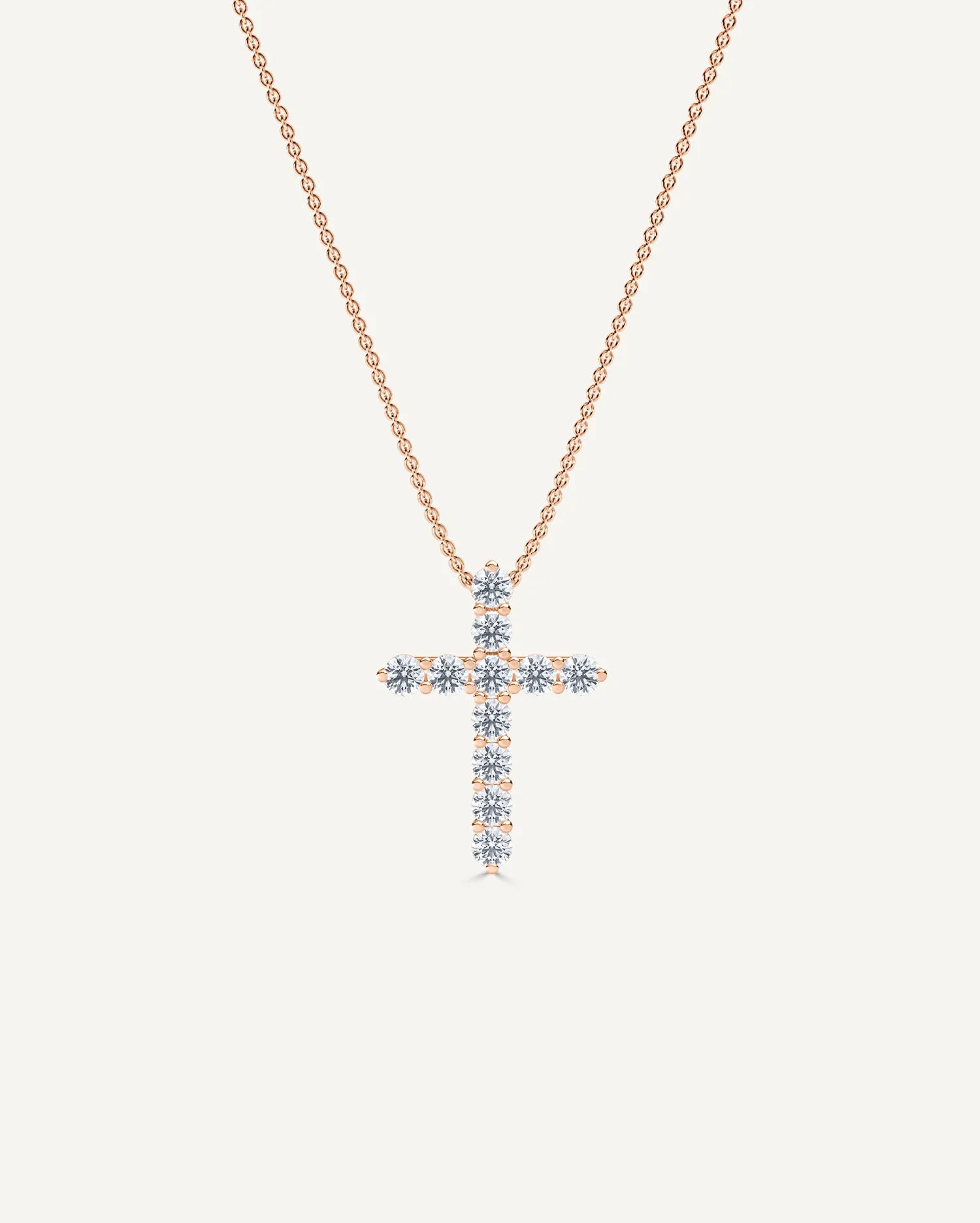 Pavé Gold and Diamond Cross Pendant