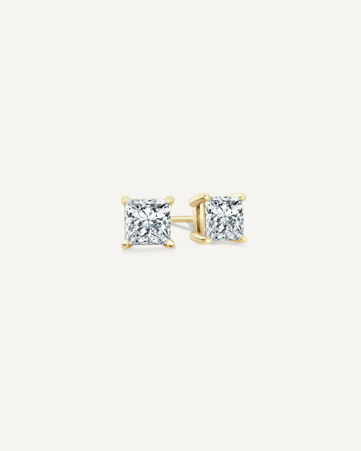 0.30CT TDW Diamond Princess-Cut Stud Earrings
