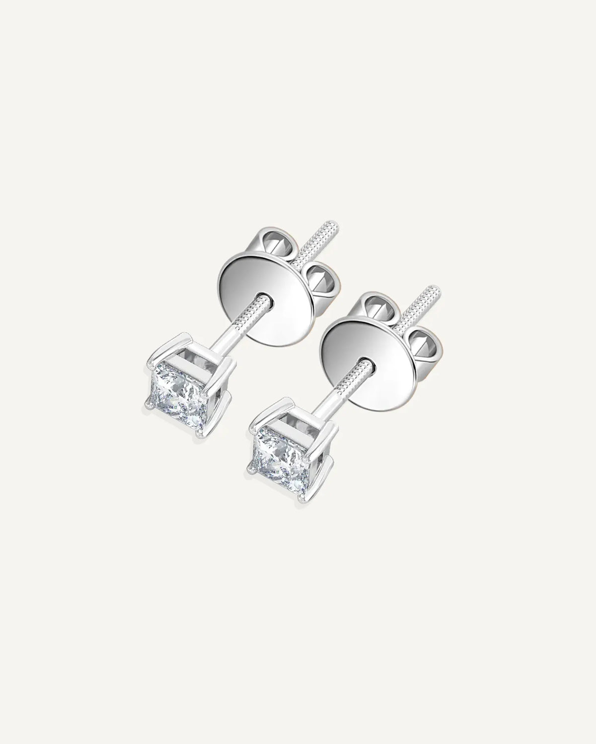 0.30CT TDW Diamond Princess-Cut Stud Earrings