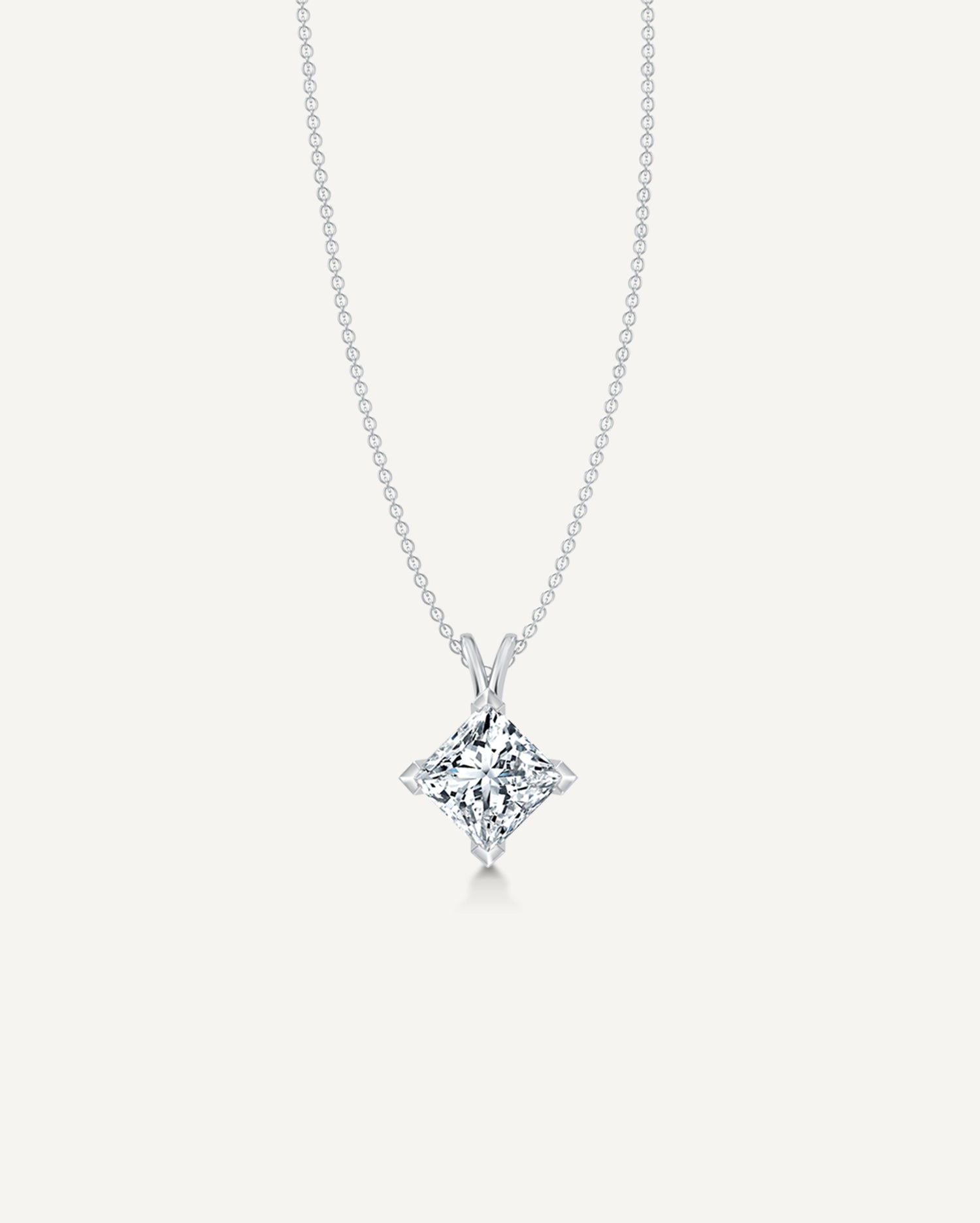 0.30CT Princess Diamond Solitaire Pendant
