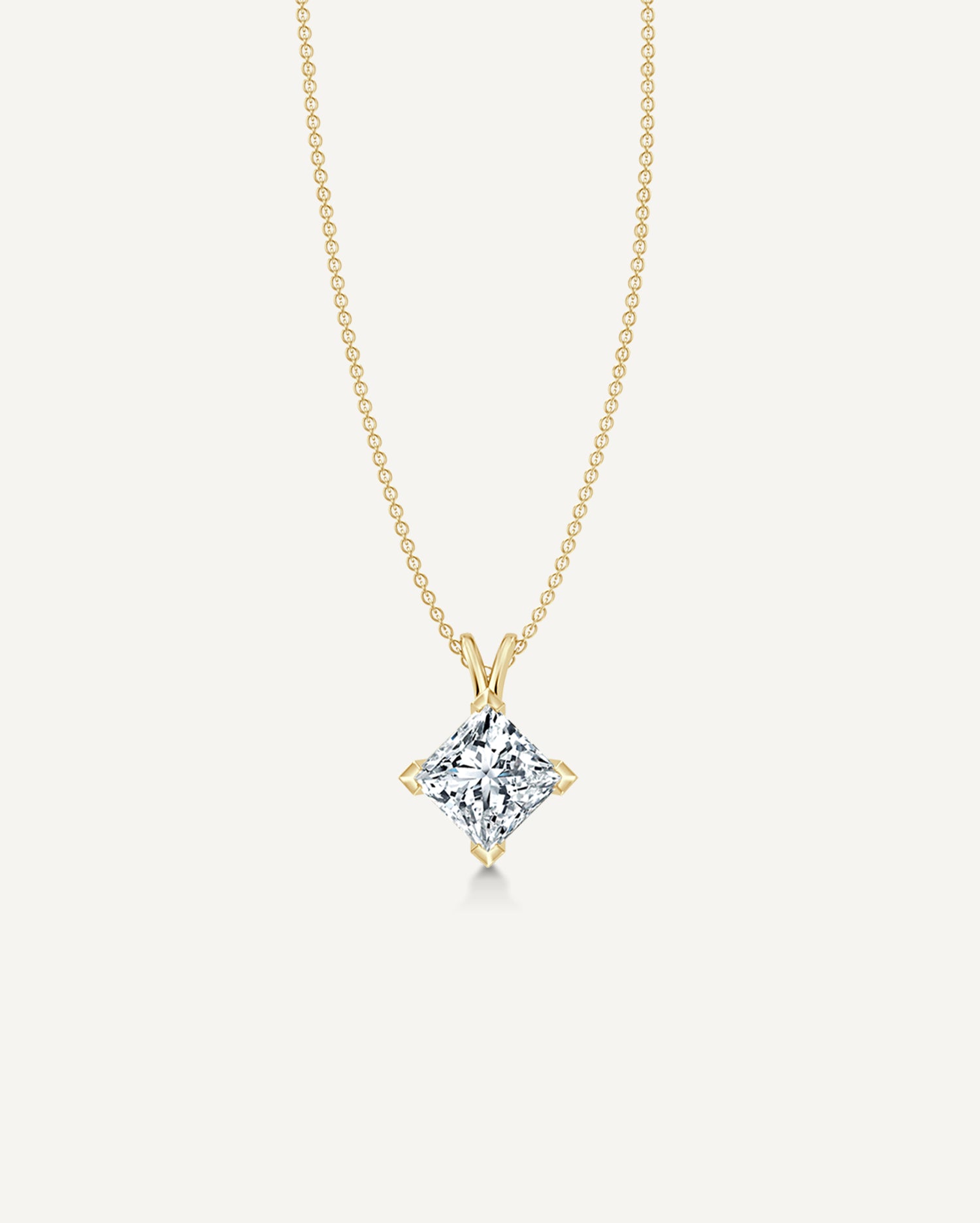 0.30CT Princess Diamond Solitaire Pendant