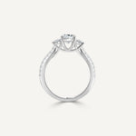 Cushion Trinity Engagement Ring