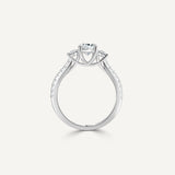 Cushion Trinity Engagement Ring