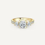 Cushion Trinity Engagement Ring