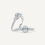 Oval Trinity Engagement Ring